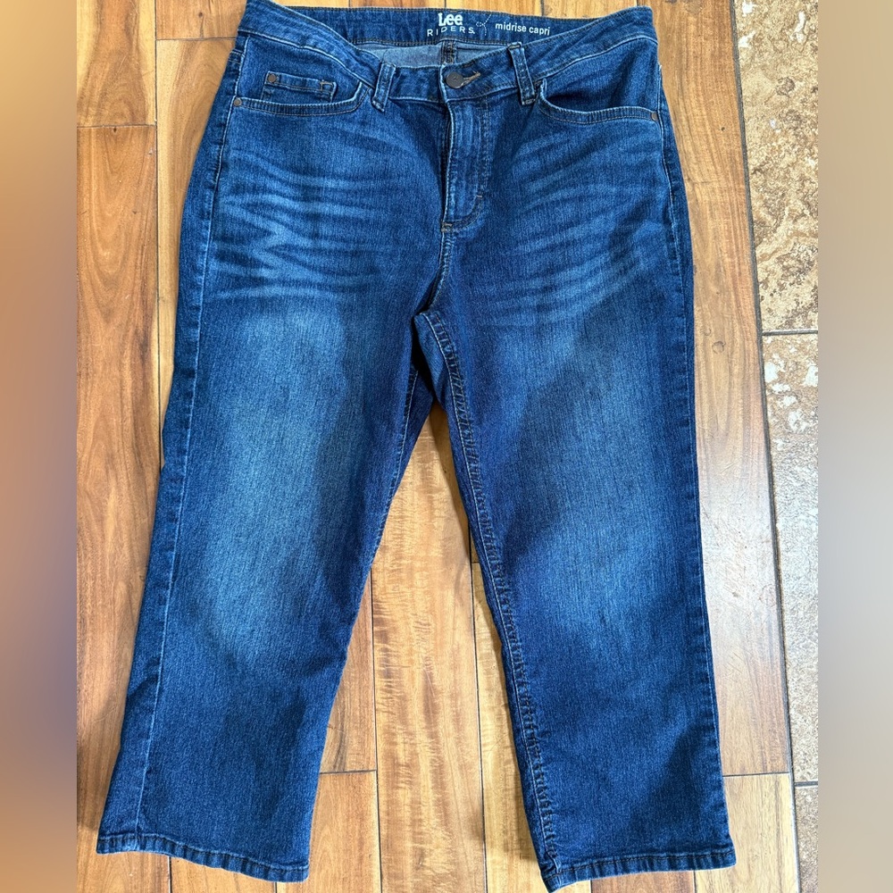 Lee Riders Juniors Blue Midrise Capri